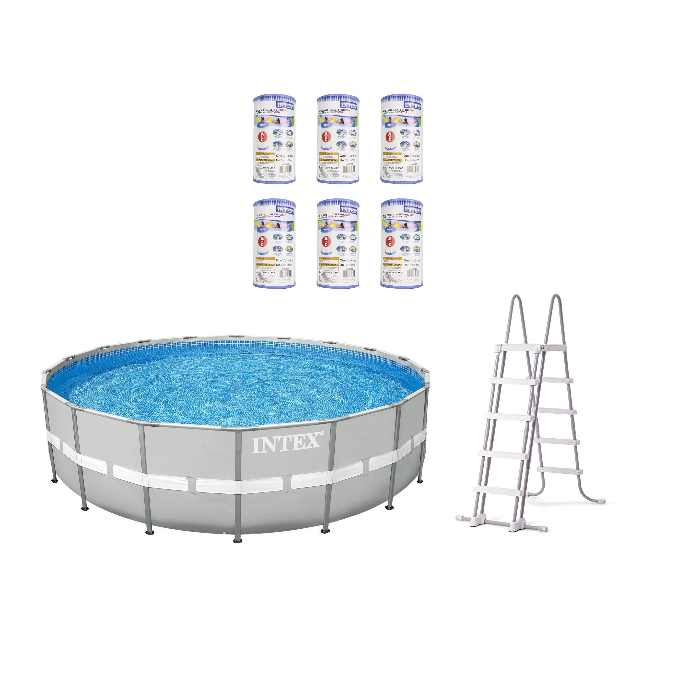 Intex 20' x 48" Ultra Frame Steel Above Ground Swimming Pool Set w/ Pump Filters