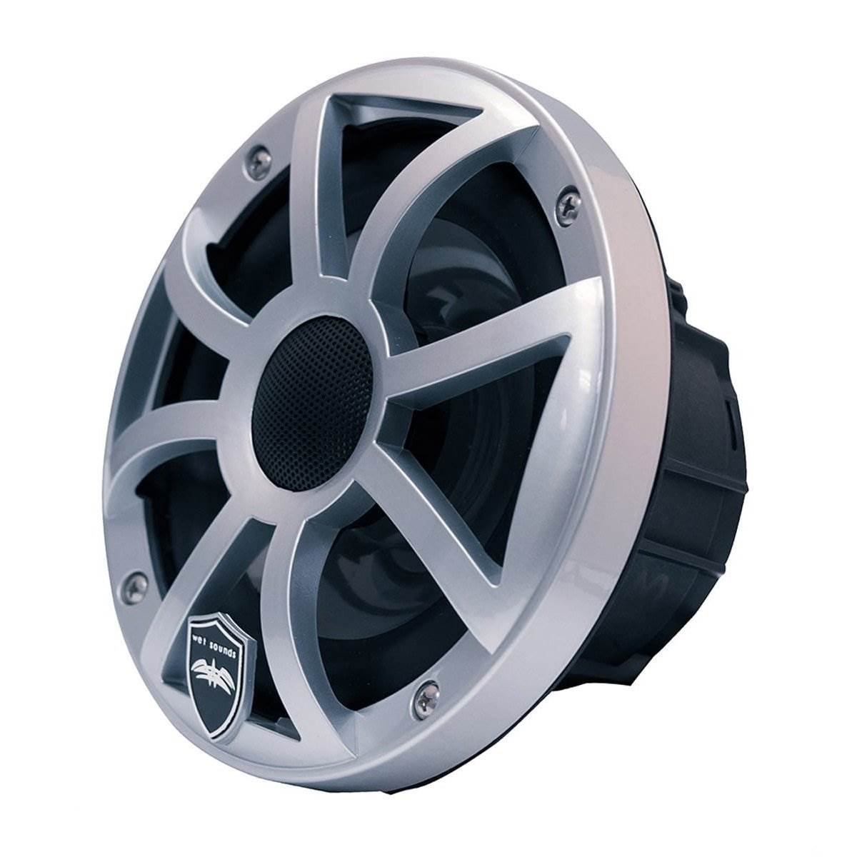 Wet Sounds 8" 300W Silver LED Coaxial Full Range Marine Speakers, Pair(Open Box)