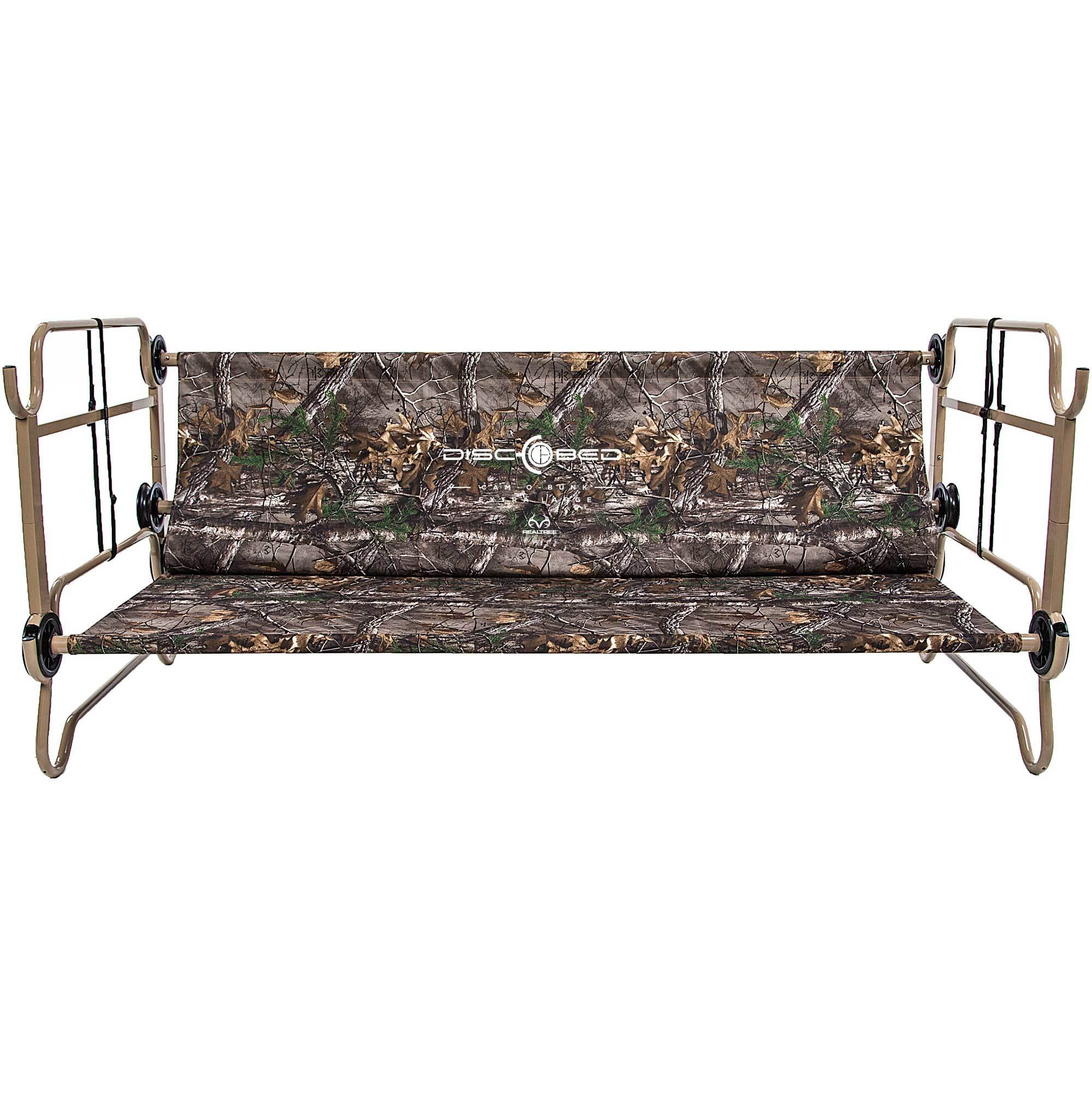 Disc-O-Bed X-Large Realtree Cam-O-Bunk Cot w/ Organizers + 7 Inch Leg Extensions