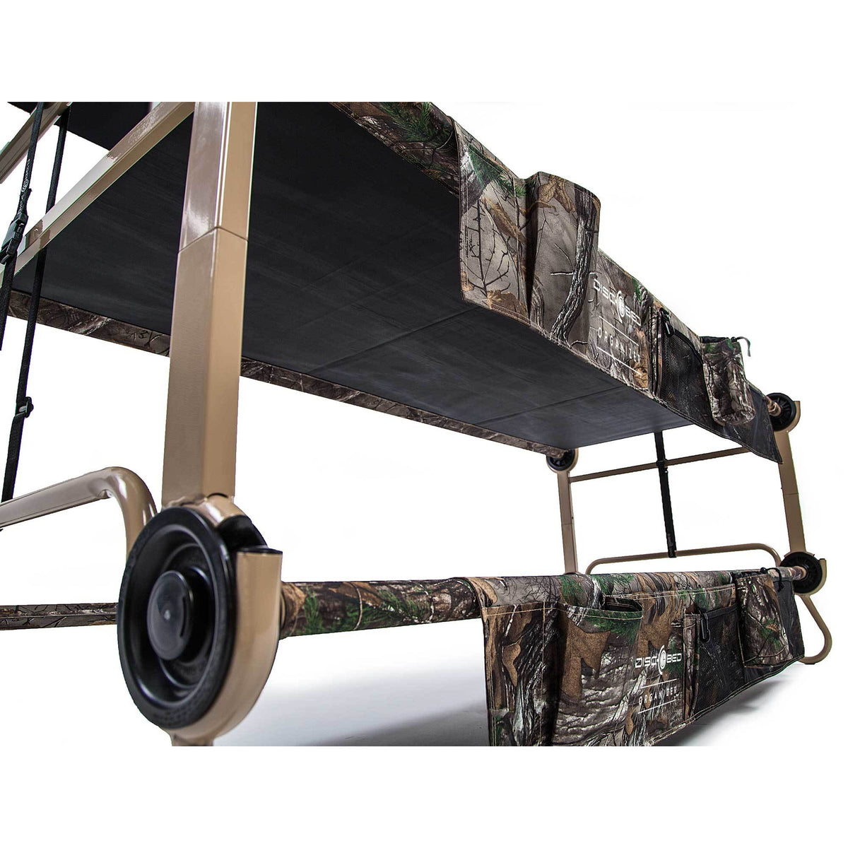 Disc-O-Bed X-Large Realtree Cam-O-Bunk Cot w/ Organizers + 7 Inch Leg Extensions