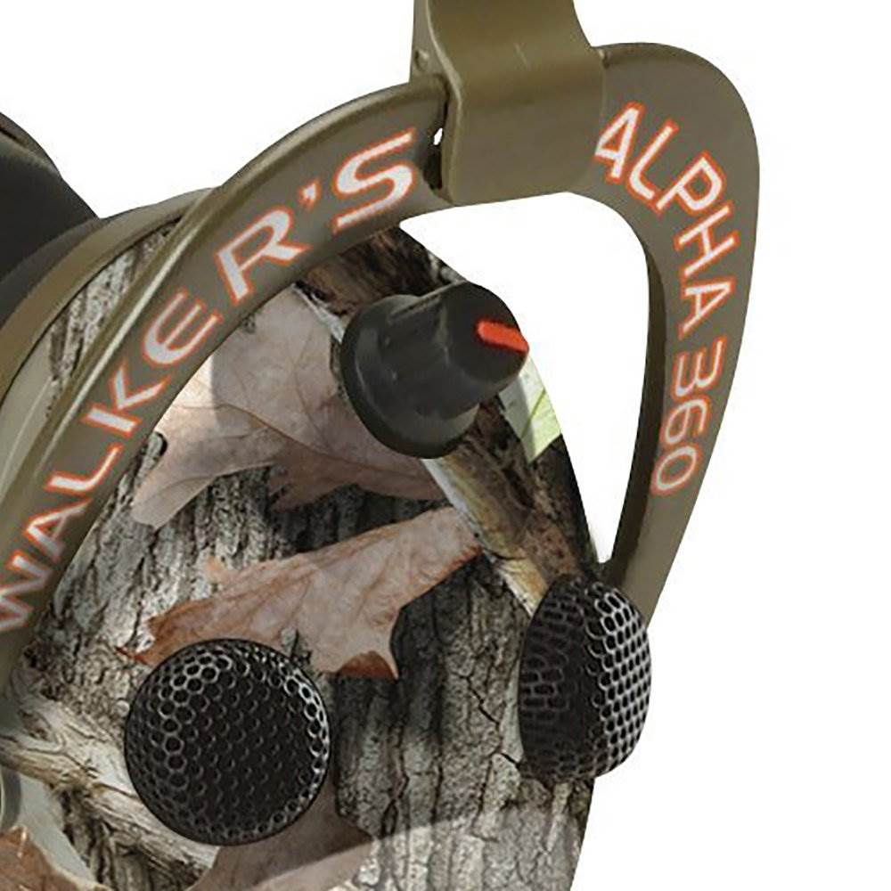 Walkers Alpha Muffs 360 Hunting 9x Hearing Enhancement Earmuffs, Camo (Open Box)