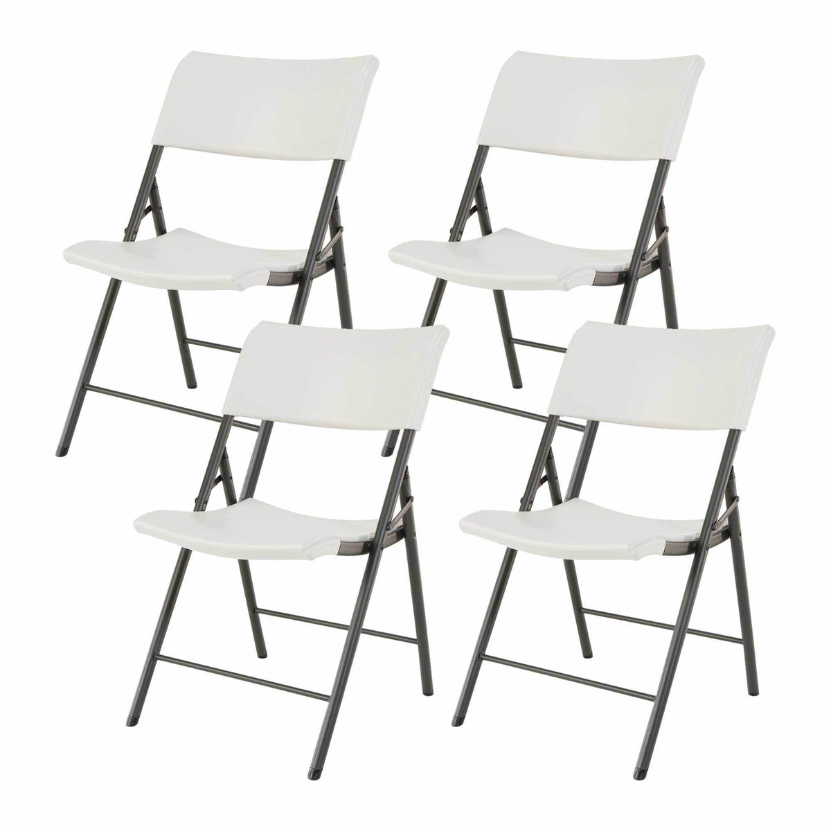 Lifetime Light Contemporary Plastic Folding Chair, Almond (4 Pack) (Used)