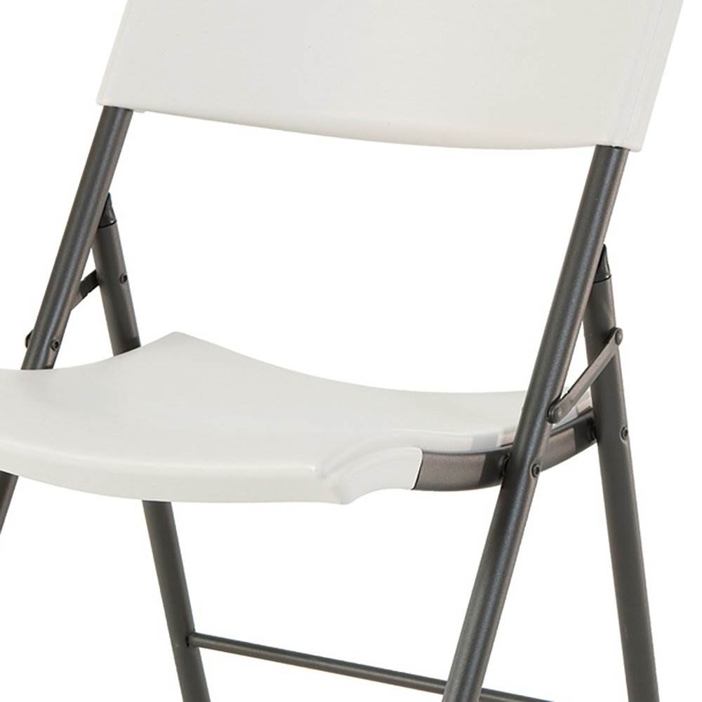 Lifetime Light Commercial Plastic Folding Chair, Almond (4 Pack) (Damaged)