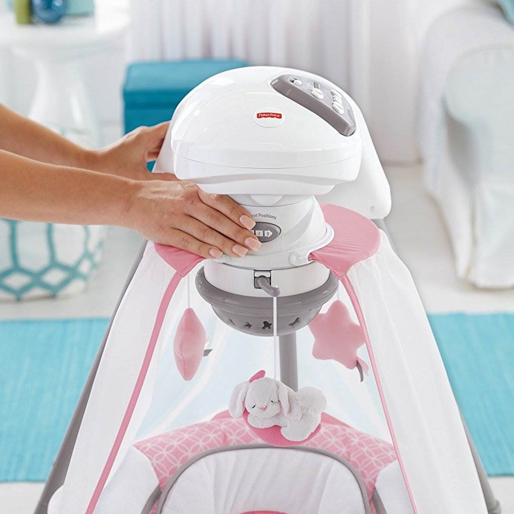 Fisher Price Starlight 6 Speed Singing Cradle 'n Swing with Baby Mobile (Used)