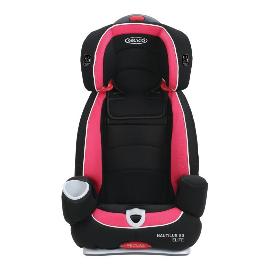 Graco Nautilus 80 Elite 3-in-1 Harness Booster Car Seat, Azalea Pink (Open Box)