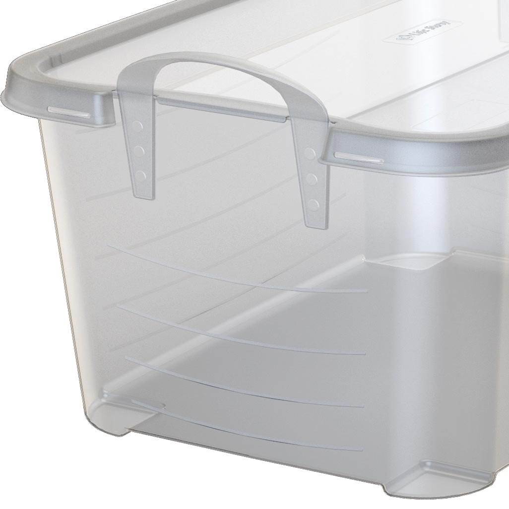 Life Story 55 Quart Stackable Storage Bin, Light Duty Container, Clear, 6 Pack - VMInnovations