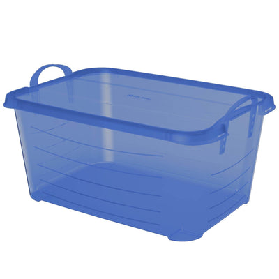 Life Story Blue 55 Quart Stackable Closet Storage Box Containers Totes (6 Pack)