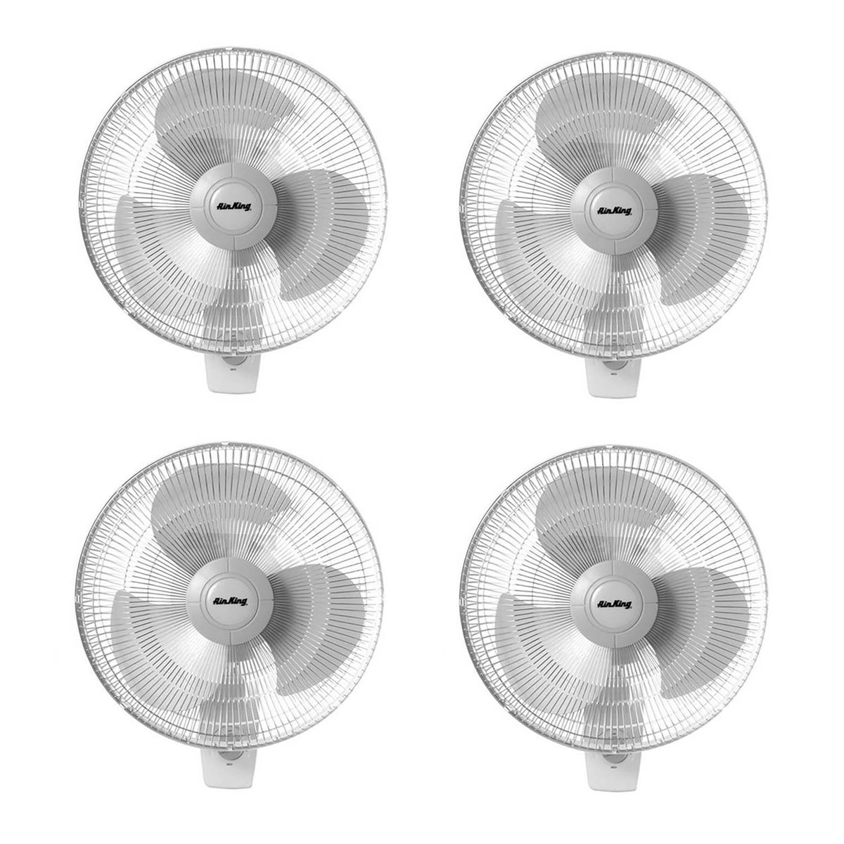 Air King 12" Blade 3-Speed 1/50 HP Motor Oscillating Wall-Mount Fan (4 Pack)