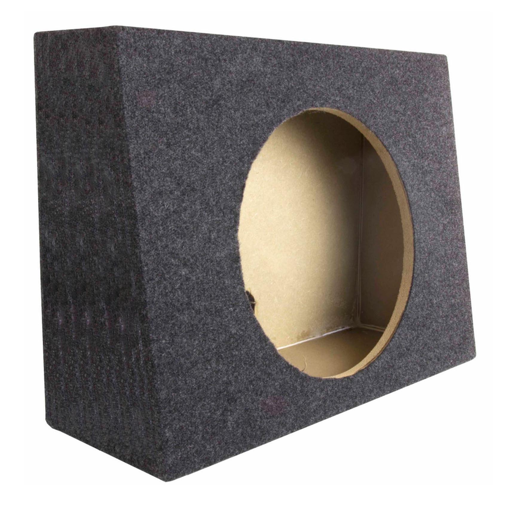 QPower 12 Inch Single Slim Shallow Subwoofer Box and Pyle 1600 Watt Subwoofer
