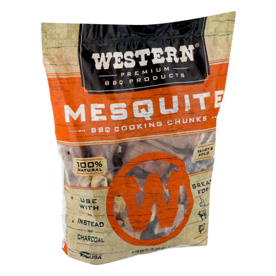Western Premium BBQ Bagged Wood Cooking Chunks, Mesquite Flavor, .33 Cubic Feet