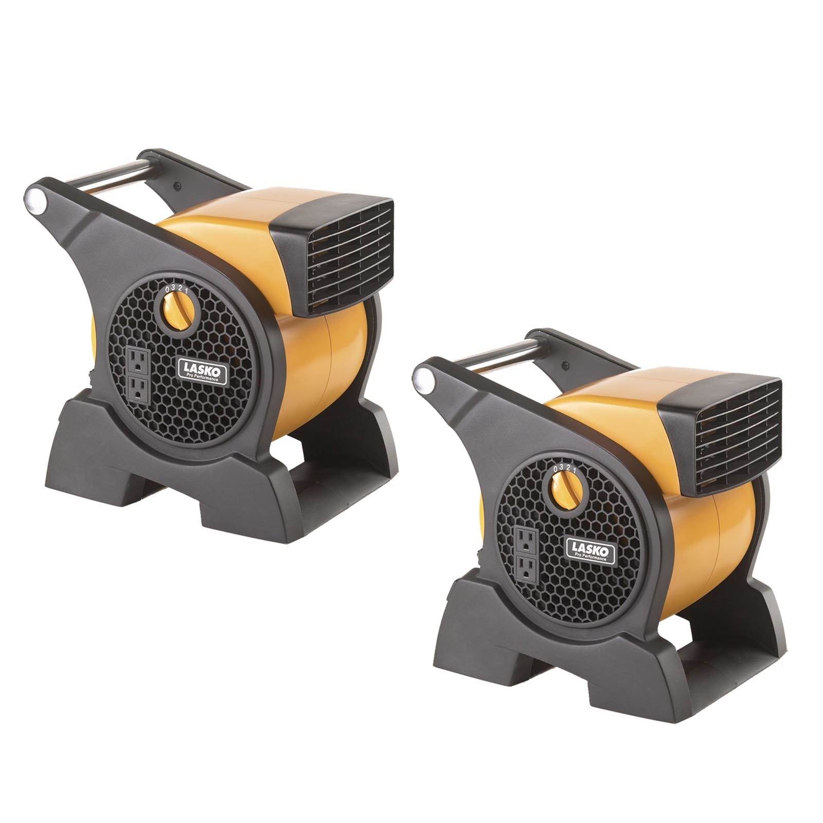 Lasko Pro Performance 3 Speed High Velocity Durable Utility Blower Fan (2 Pack)