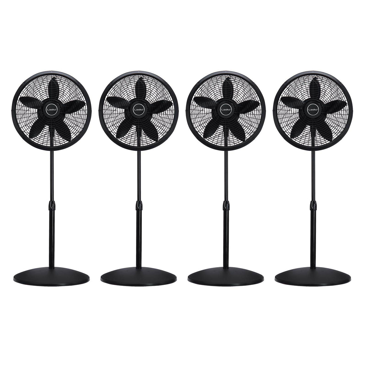 Lasko 18" Elegance & Performance 3 Speed Oscillating Stand Pedestal Fan (4 Pack)