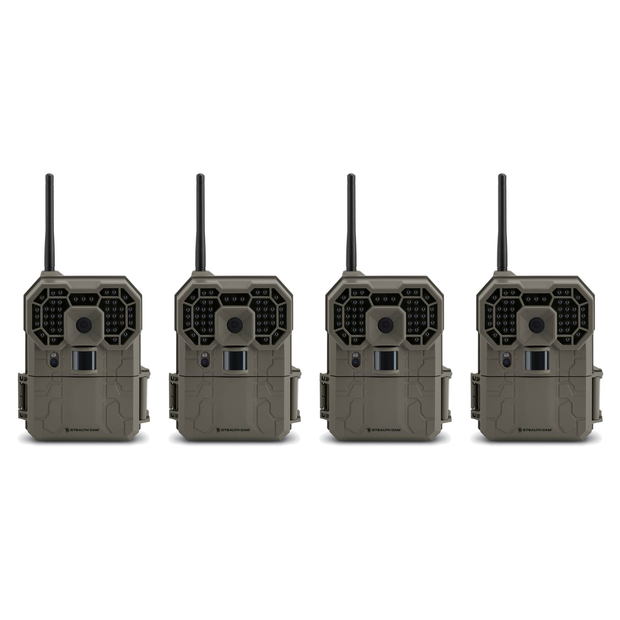 Stealth Cam GXW 12MP 1080p HD iOS & Android Wireless Game Trail Camera, 4 Pack