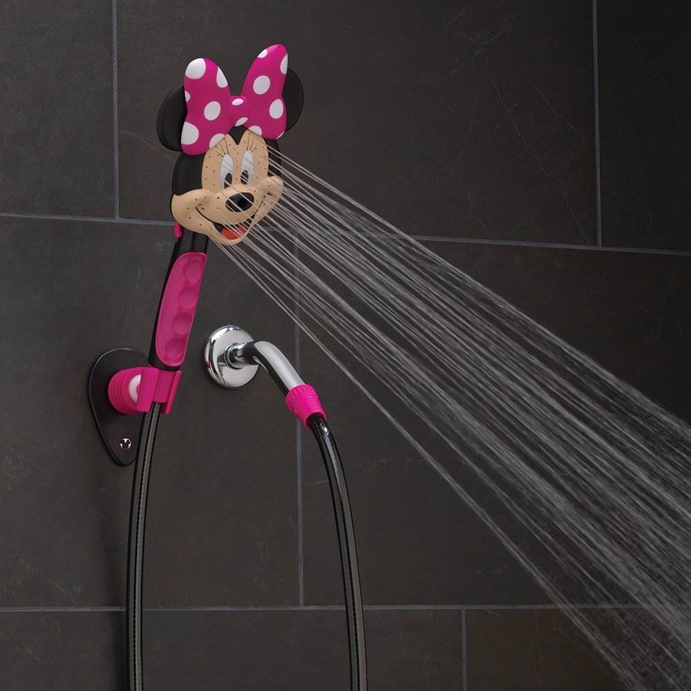 Oxygenics Disney Minnie Mouse 3 Setting Handheld Shower Head, Pink (Open Box)