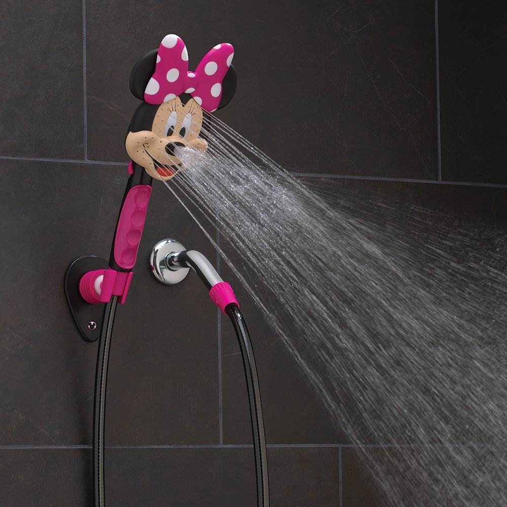 Oxygenics Disney Minnie Mouse 3 Setting Handheld Shower Head, Pink (Open Box)