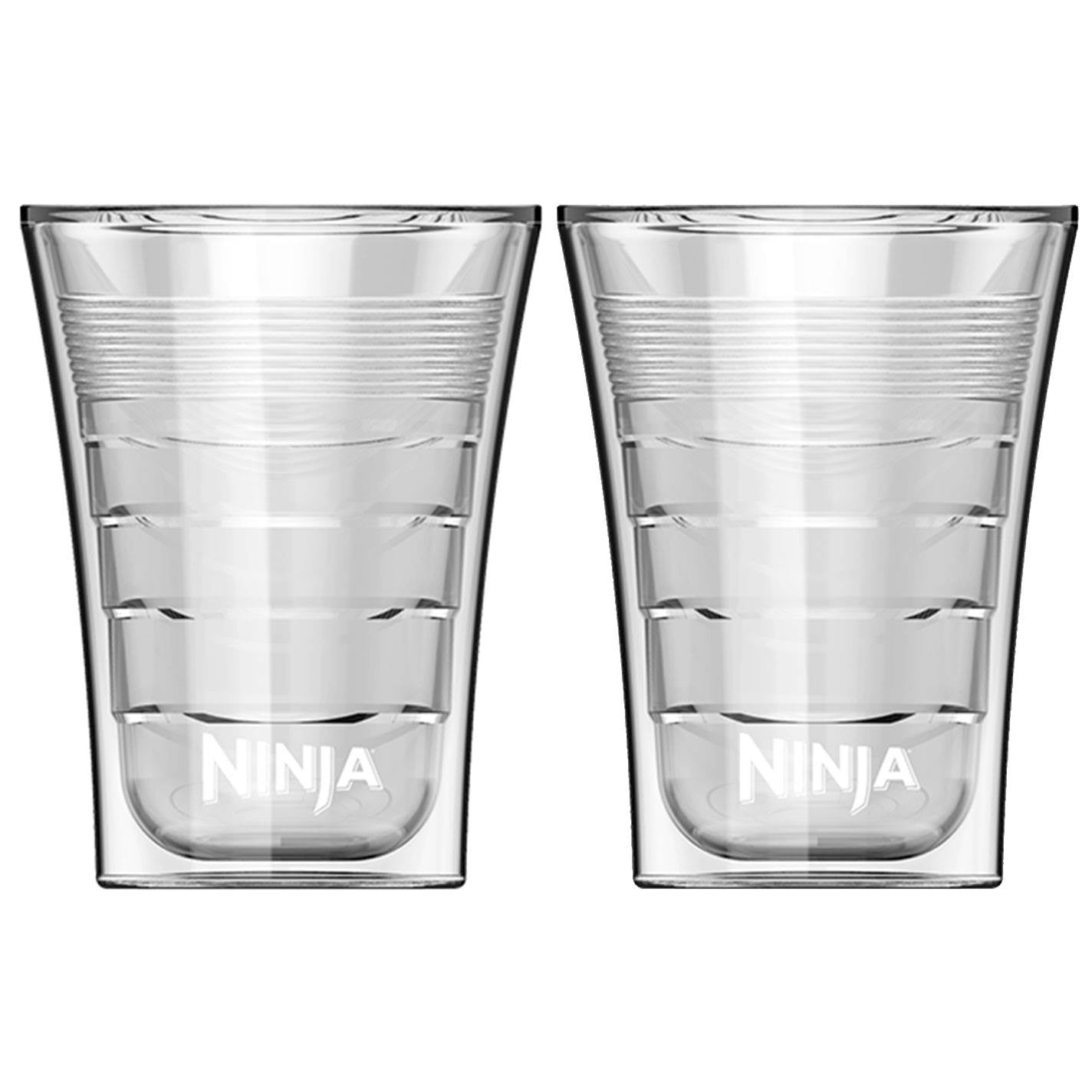 Ninja 14 Oz Microwave Safe Plastic Double Insulated Cup for Coffee Bar (2 Pack)