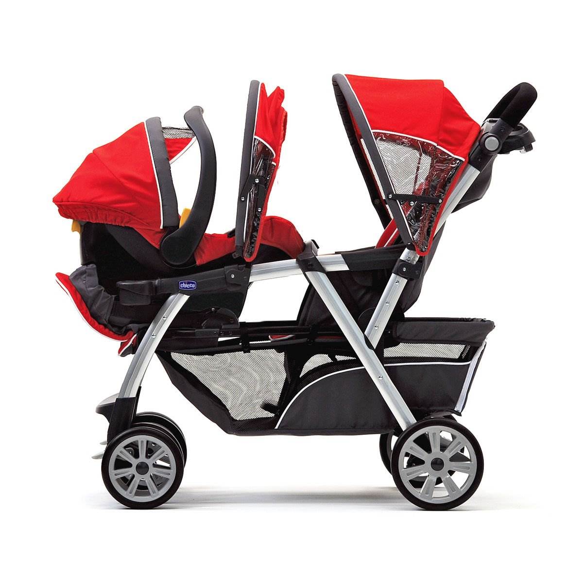 Chicco Cortina Travel System Car Seat Compatible Double Stroller | Open Box