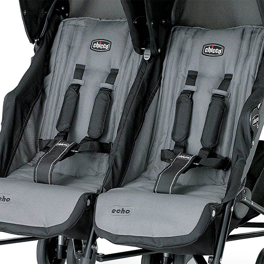 Chicco Echo Twin Side by Side Baby Toddler Double Umbrella Stroller (Open Box)