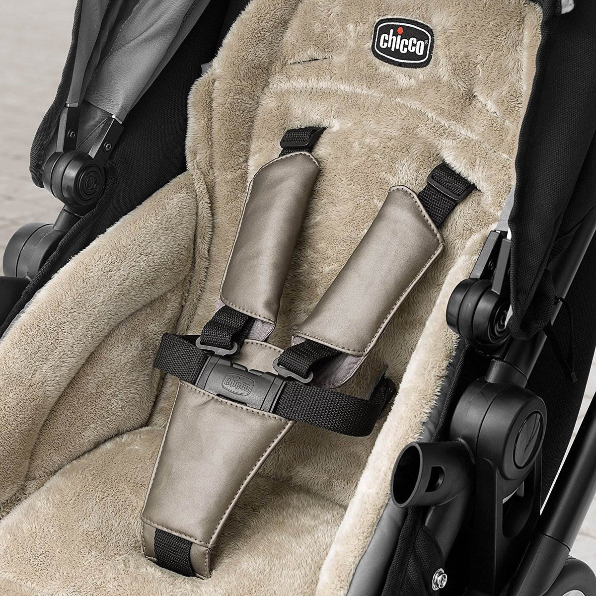 Chicco 6 in 1 Compact Baby Stroller, Beige Truffle | Open Box