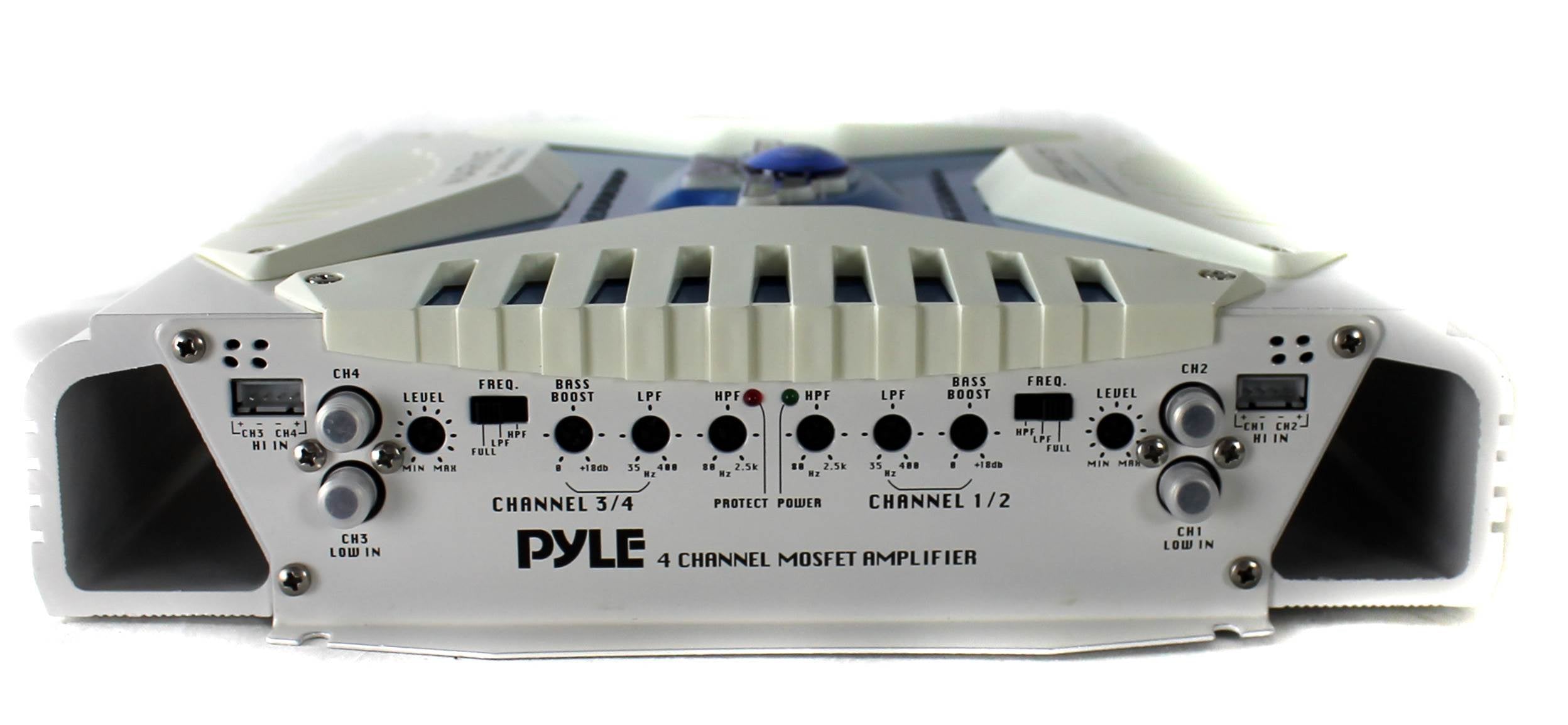 Pyle Elite 1000 Watt 4 Channel Amplifier Bluetooth Marine ATV Amp w/ Wiring Kit