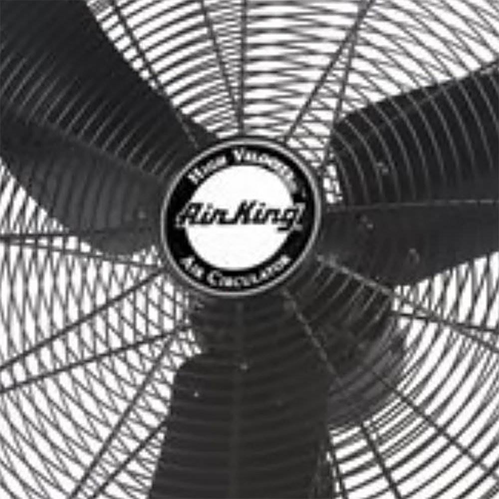 Air King 30" 1/4 HP 3-Speed Indoor Industrial Oscillating Wall Mount Fan, Black - VMInnovations