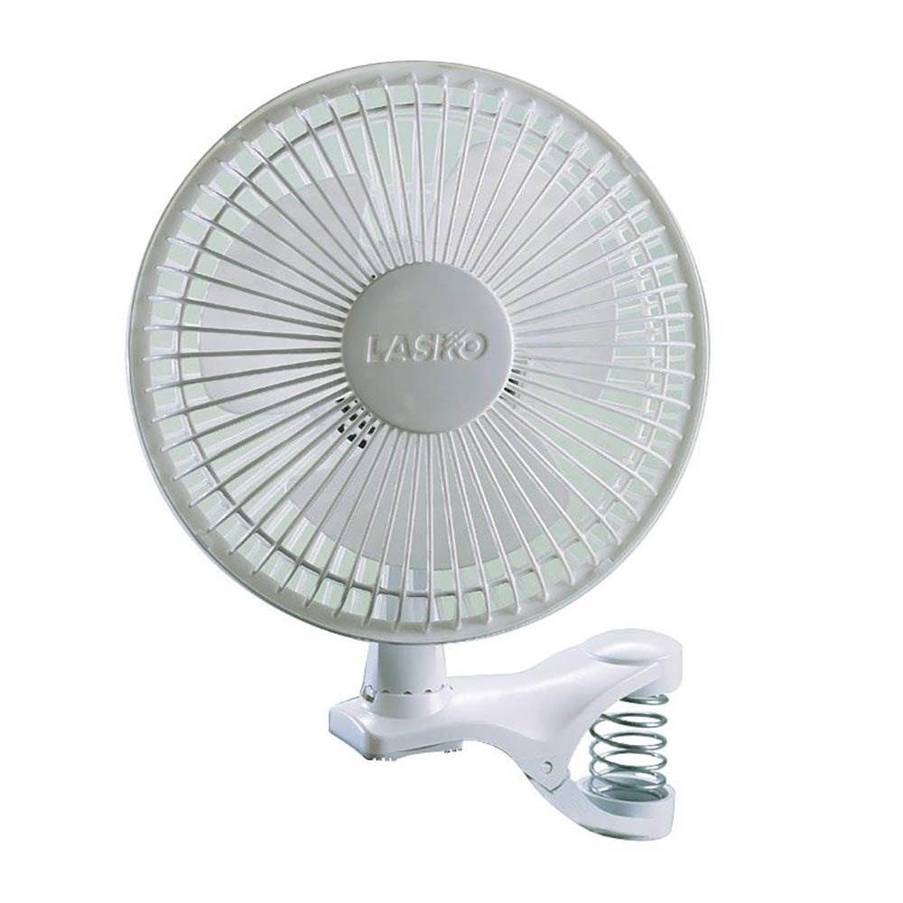 Lasko 6 inch 2 Speed Portable Home Office Personal Clip On Fan, White | Open Box