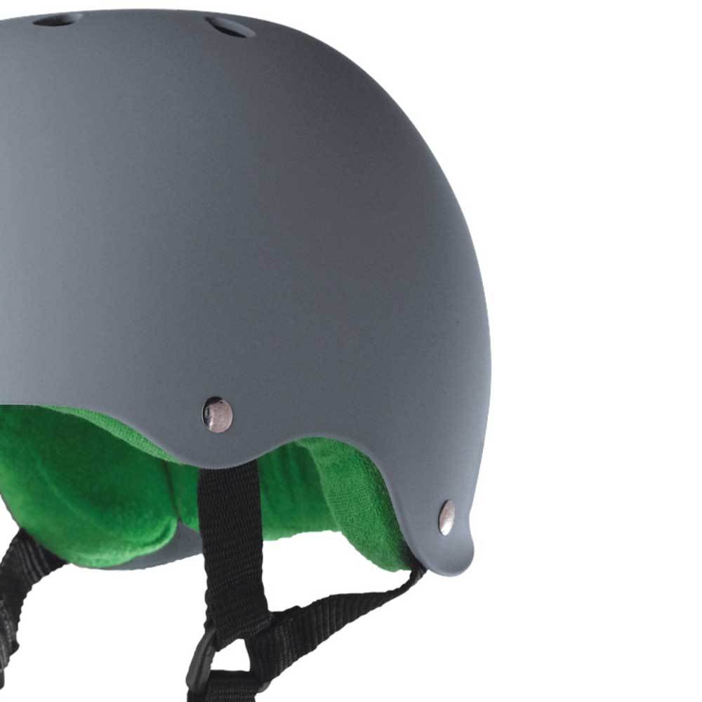 Triple 8 Hardened Skate Helmet w/ Sweatsaver, Carbon - Medium + Protective Pads