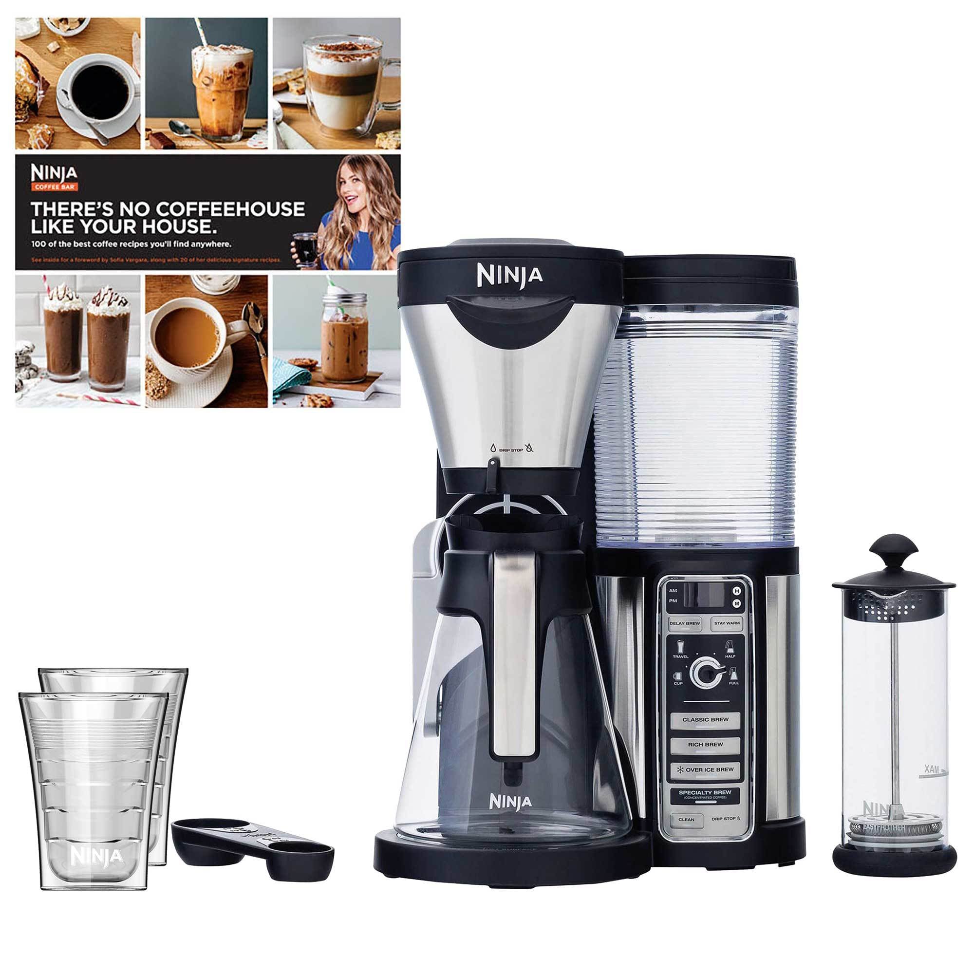 Ninja Coffee Bar Bundle w/ Bonus Cook Book + 2 14oz Cups (Certified Refurbished)