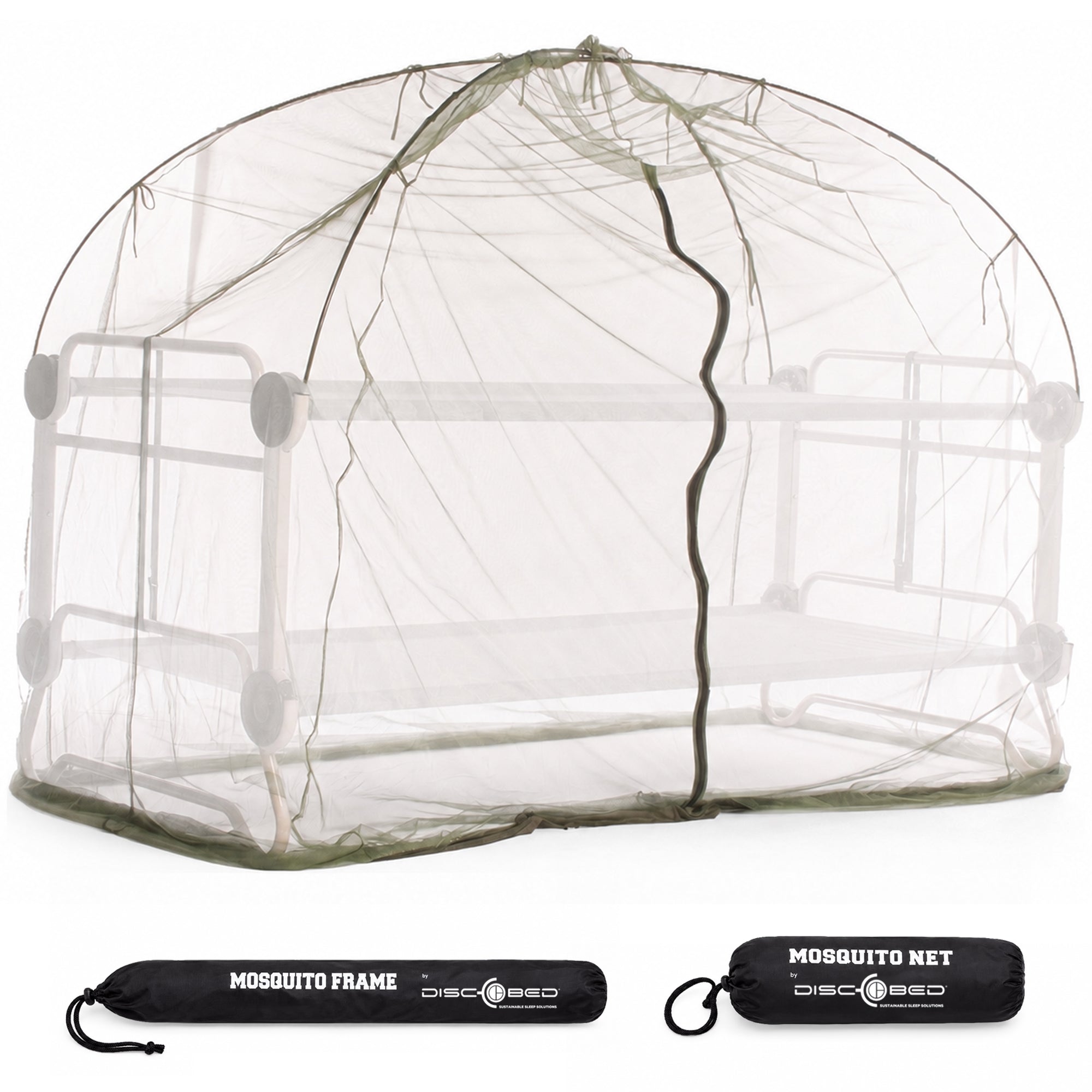 Disc-O-Bed Mosquito Net and Frame for Cam-o-Bunk Camping Cots, Green