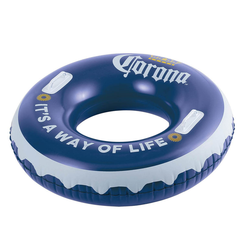 Corona 31 Inch Inflatable Corona Bottle Cap Swimming Pool Float Tubes, 6 Pack