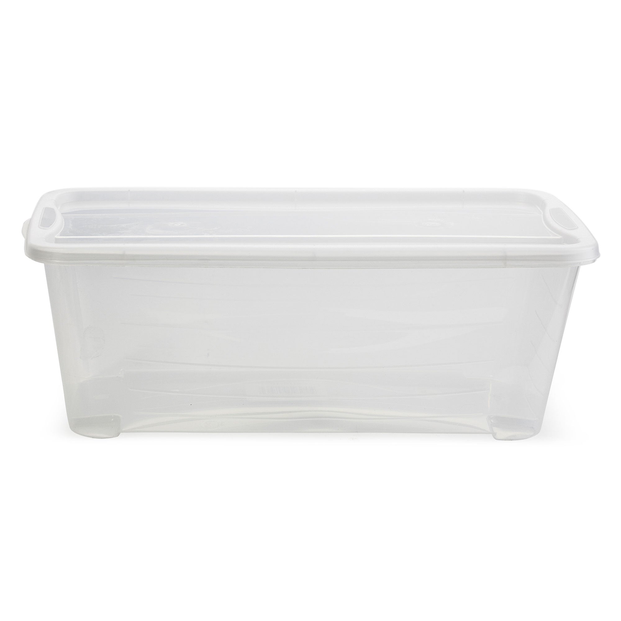 Life Story 6 Quart Rectangular Clear Plastic Lidded Storage Shoe Box, 4 Pack - VMInnovations