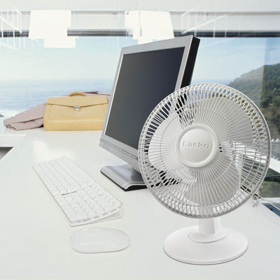 Lasko 12 Inch 3-Speed Ultra Quiet Oscillating Table Top Desk Fan, 3 Pack | 2012