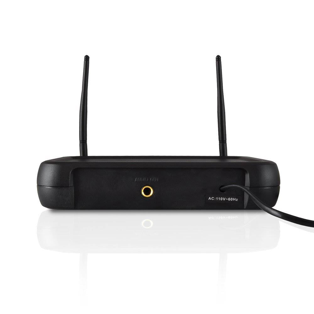 Pyle 2 Channel Wireless Handheld Microphone Receiver System Package (Open Box)