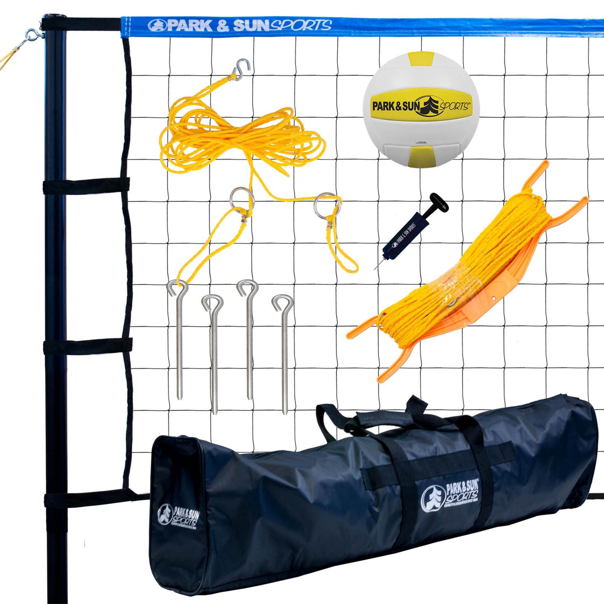 Park & Sun Sports Spectrum 179 Portable Outdoor Volleyball Net Set (Open Box)