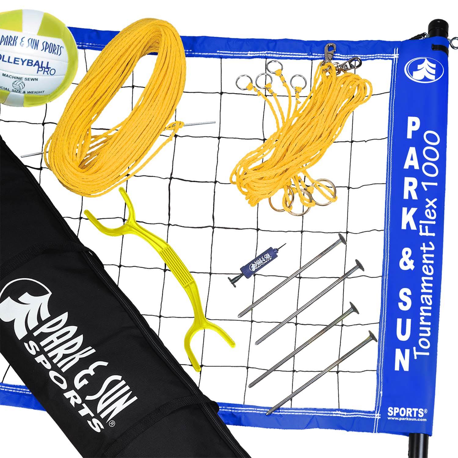 Park & Sun Sports Tournament Flex Portable Outdoor Volleyball Net Set (Used)
