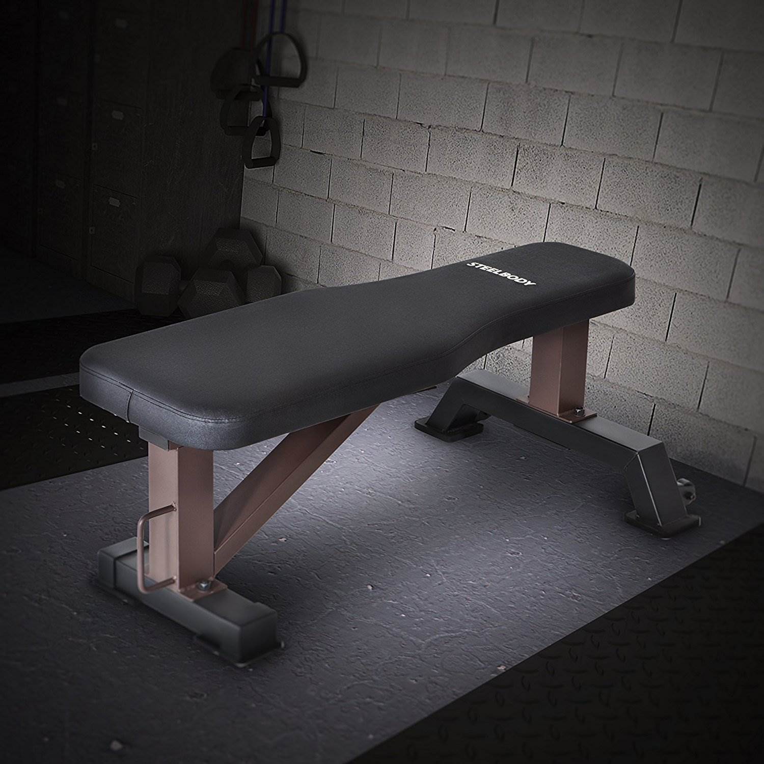 Steelbody Multipurpose Weightlifting Strength Training Flat Bench (Open Box)