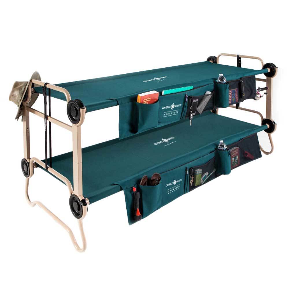 Disc-O-Bed Large Cam-O-Bunk Benched/ Bunked Double Cot + 3 Shelf Hanging Cabinet - VMInnovations