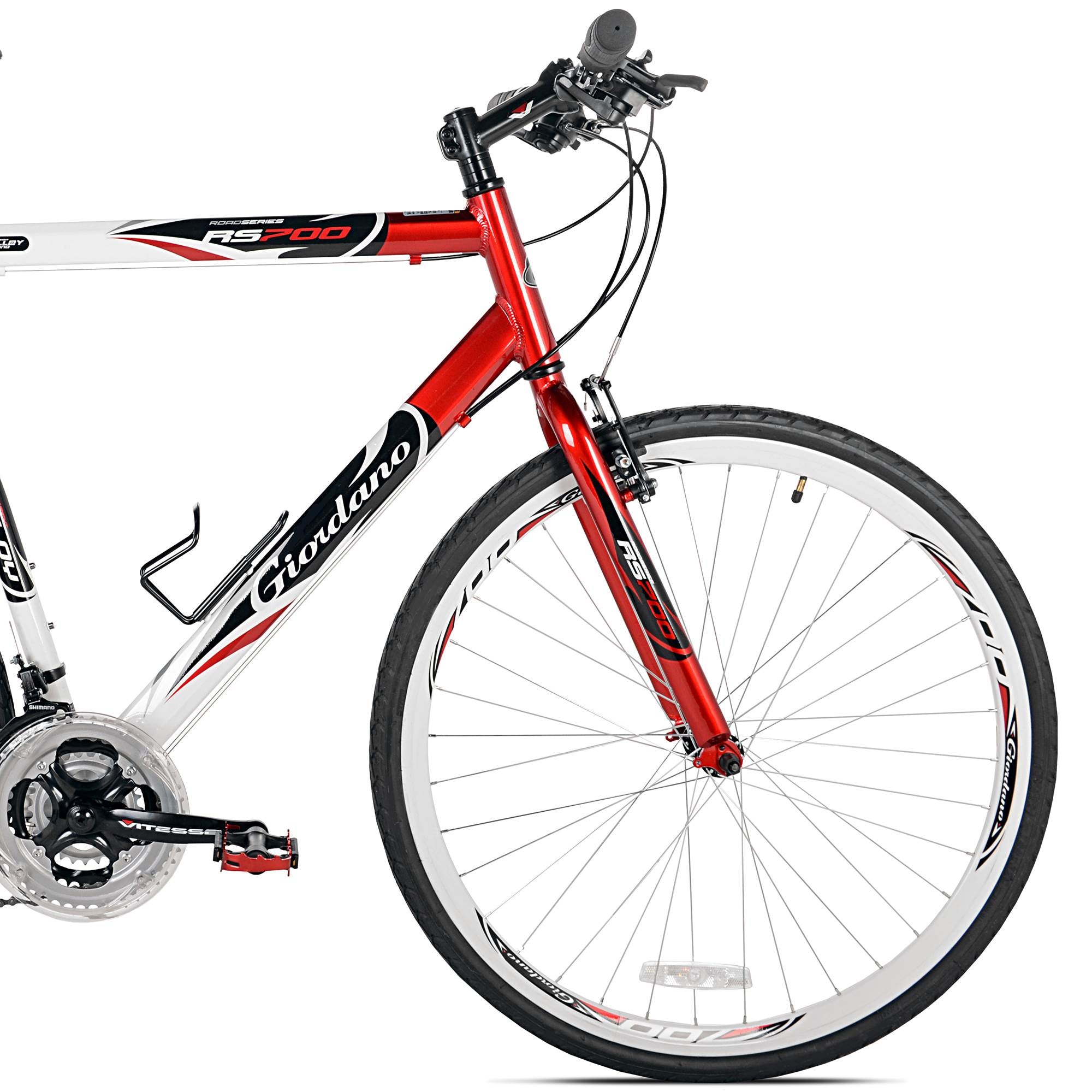 Giordano RS700 22" 700c 21 Speed Shimano Shift Flat Bar Men's Road Bike | Used
