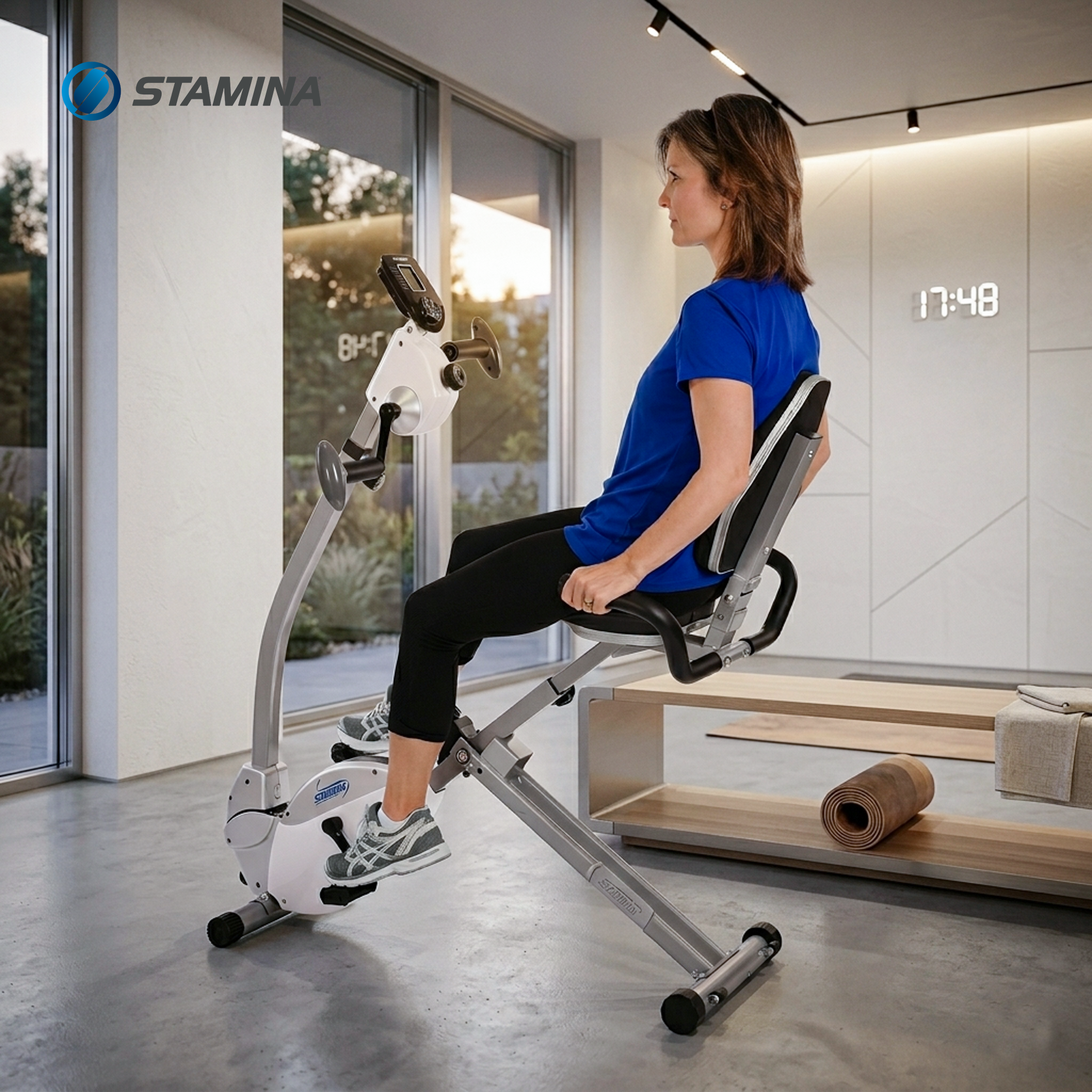 Stamina Products Recumbent Indoor Cardio Exercise Bike with Upper Body Exerciser - VMInnovations