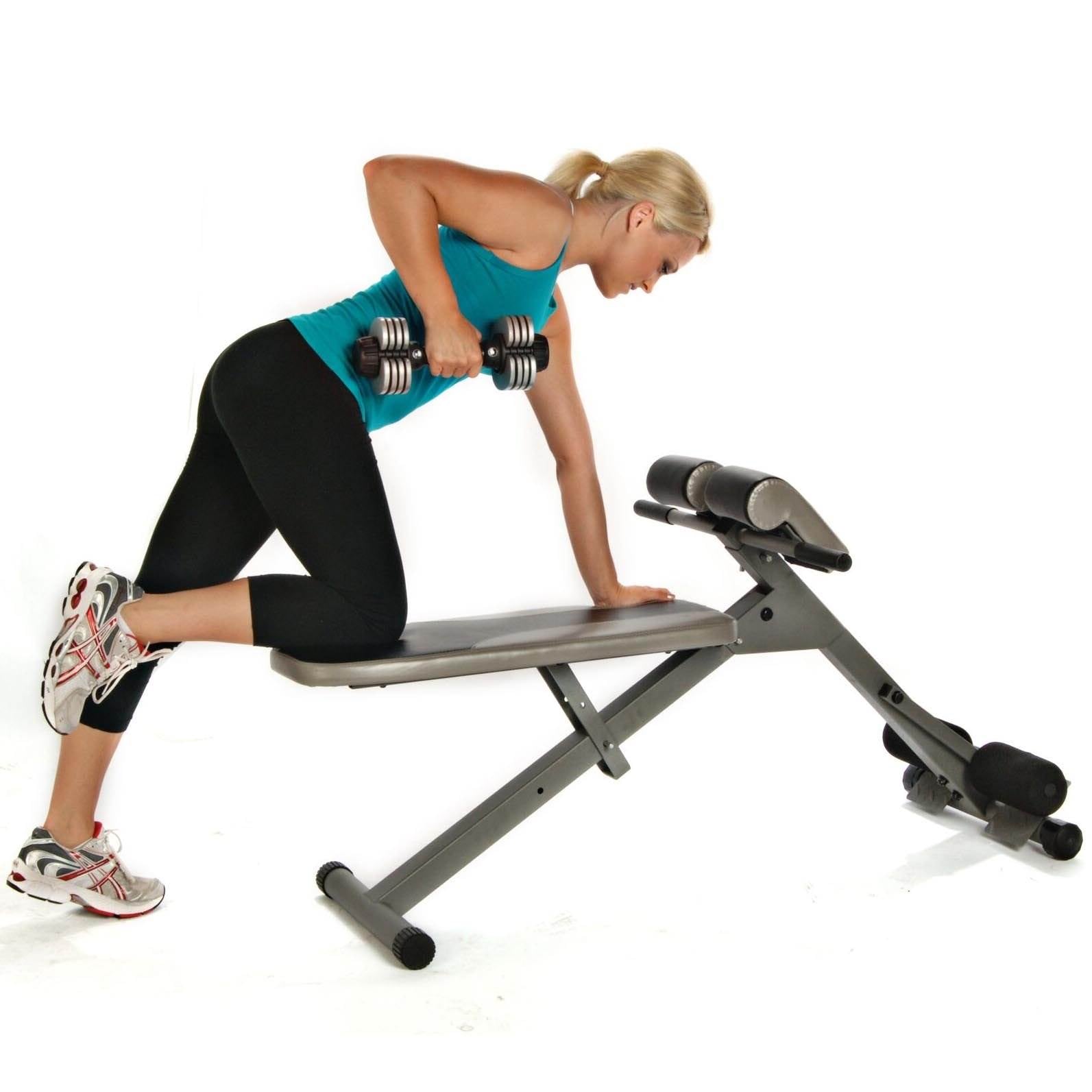 Stamina Ab Hyper Core Adjustable Decline Workout Exercise Bench Pro (Open Box)