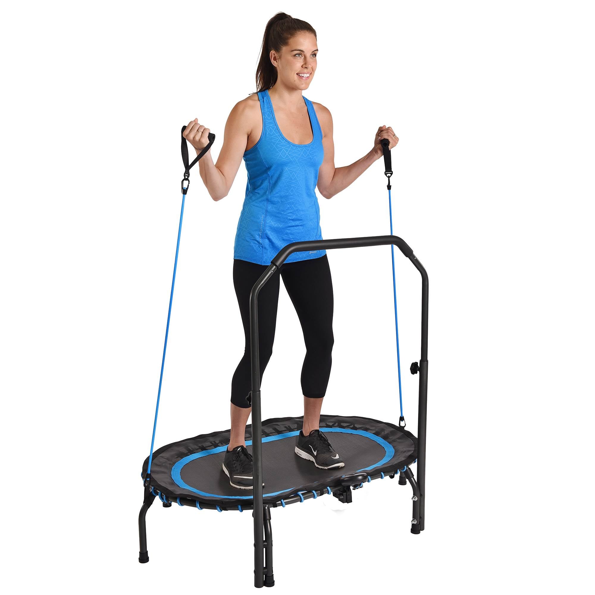 Stamina InTone Oval Fitness Trampoline for Cardio with Handlebars (Open Box) - VMInnovations