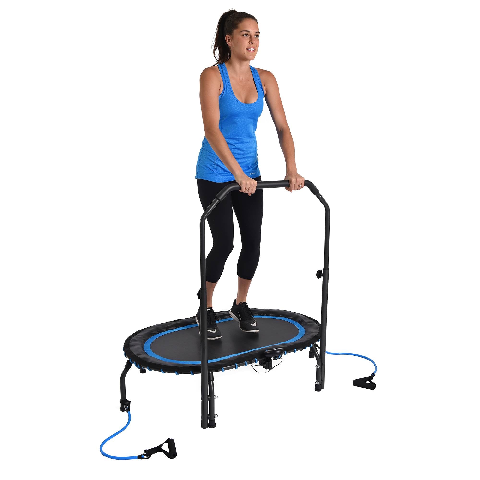 Stamina InTone Oval Fitness Trampoline for Cardio with Handlebars (Open Box) - VMInnovations