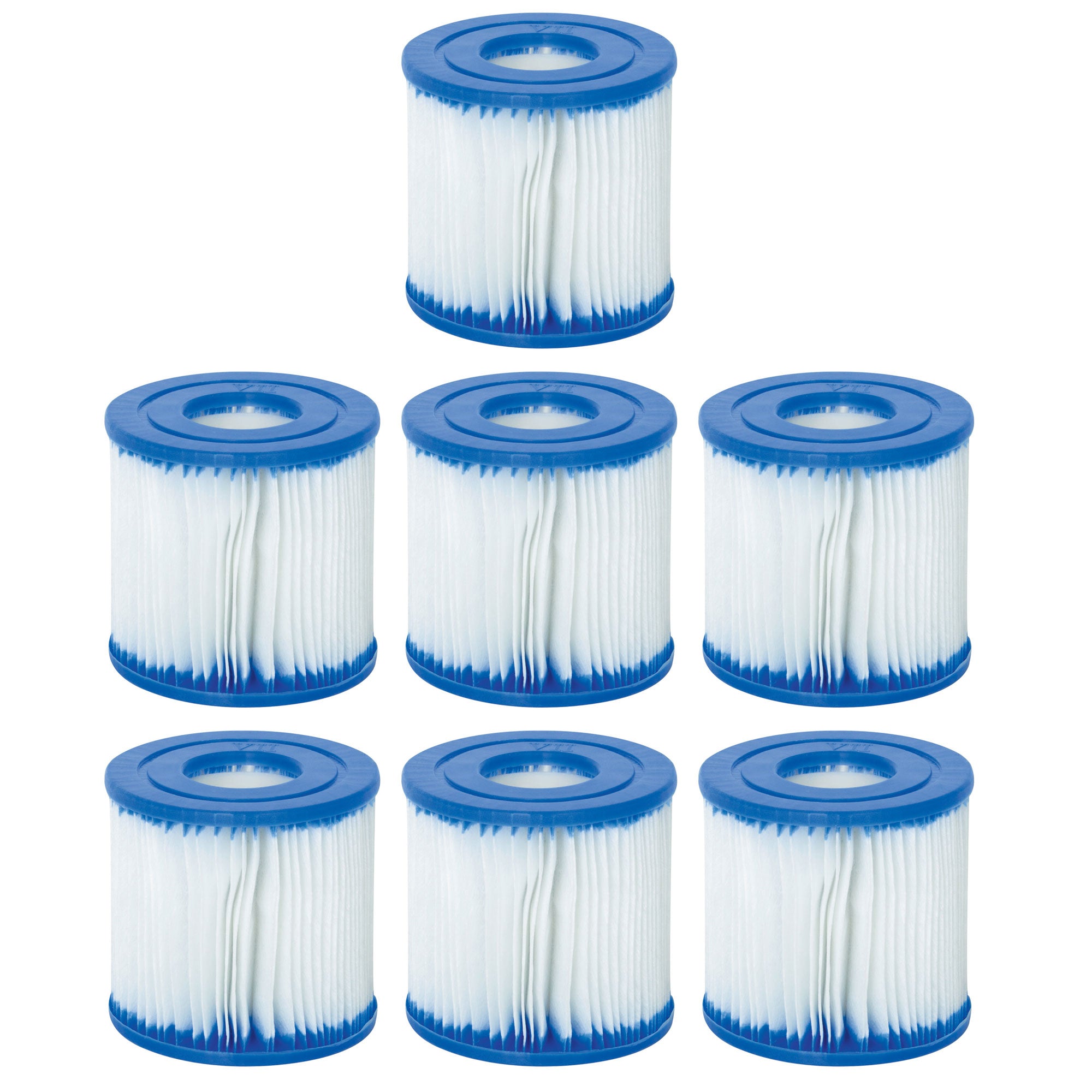 Bestway Swimming Pool Filter Pump Replacement Cartridge Type VII and D (7 Pack) - VMInnovations