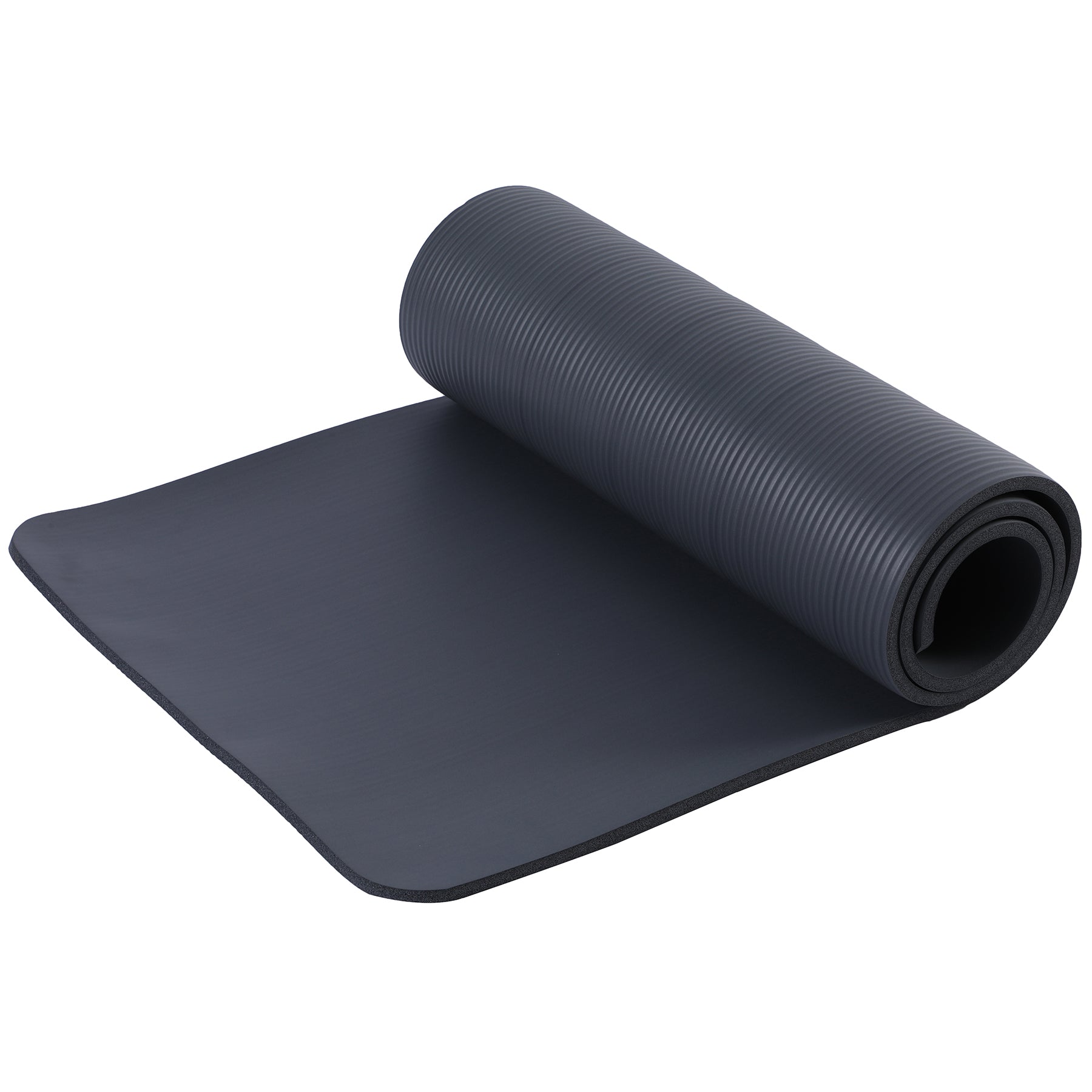 HolaHatha 72 x 24" 0.5" Thick Non Slip Home Workout Yoga Mat, Black (Open Box) - VMInnovations