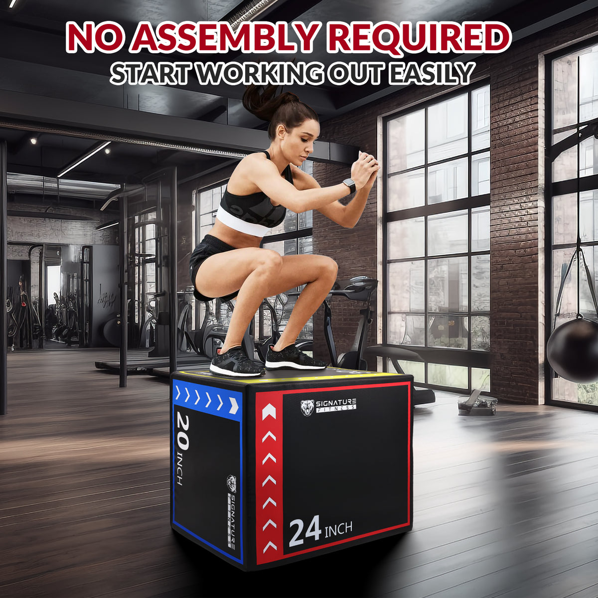 BalanceFrom 3-in-1 Plyometric Jump Box, Non-Slip Adjustable Workout Equipment