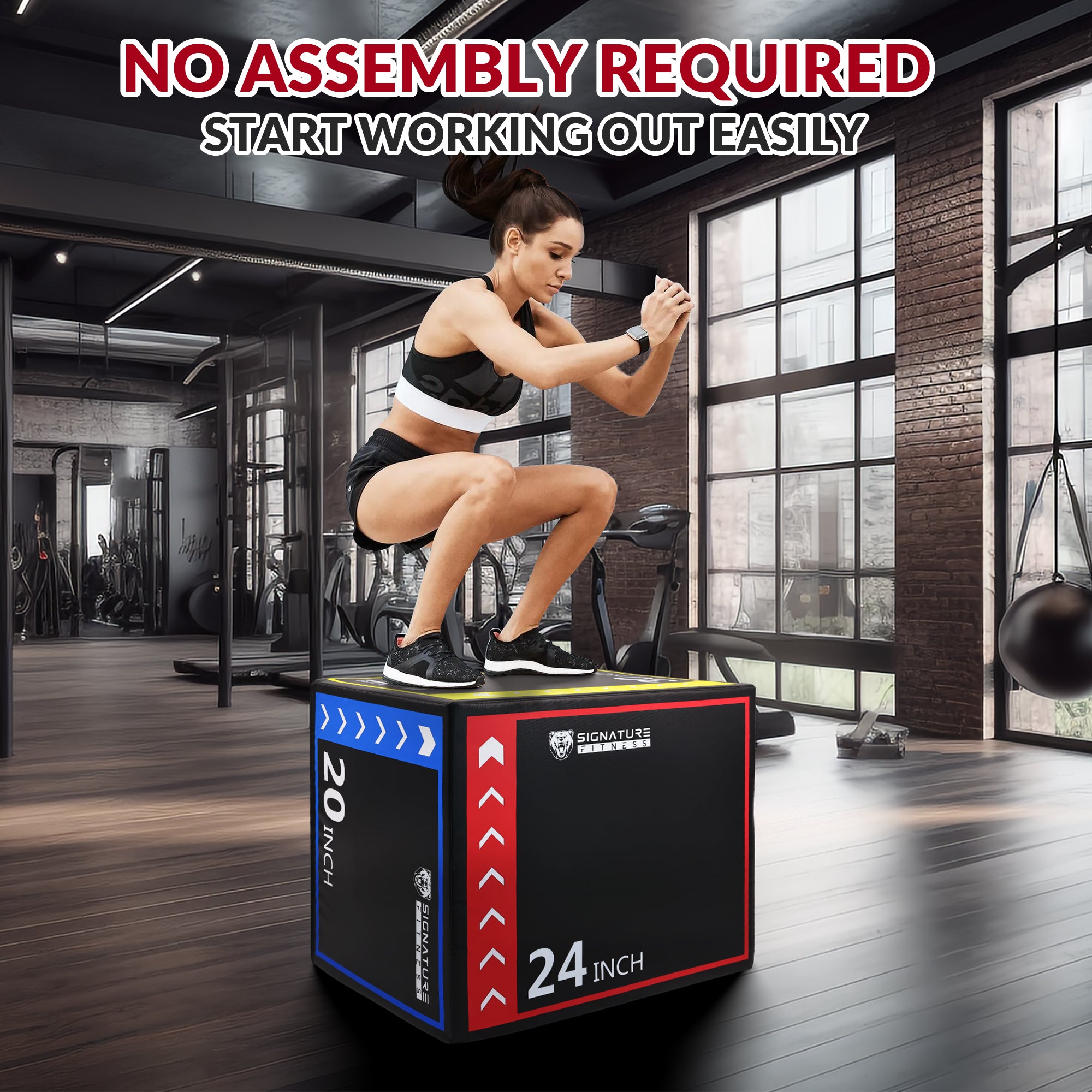 BalanceFrom 3-in-1 Plyometric Jump Box, Non-Slip Adjustable Workout Equipment