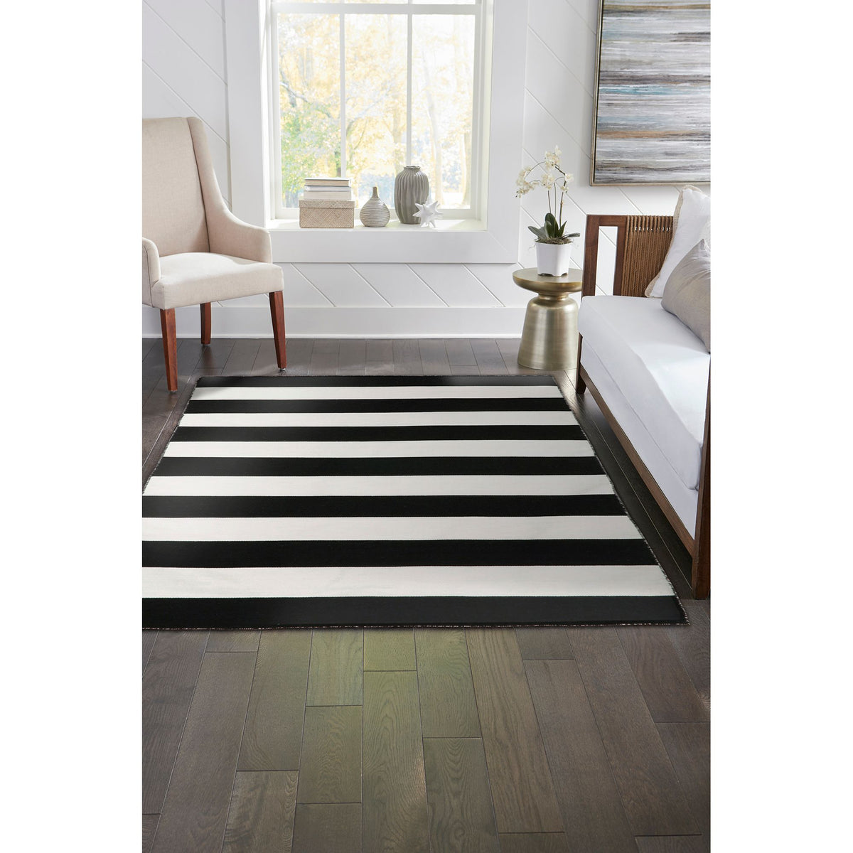 Liora Manne Transocean Indoor Outdoor Area Rug, Rugby Stripe, 8' 3" x 11' 6"