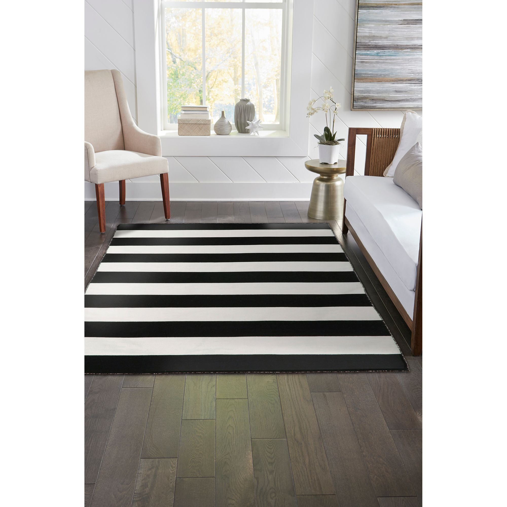 Liora Manne Transocean Indoor Outdoor Area Rug, Rugby Stripe, 8' 3" x 11' 6" - VMInnovations