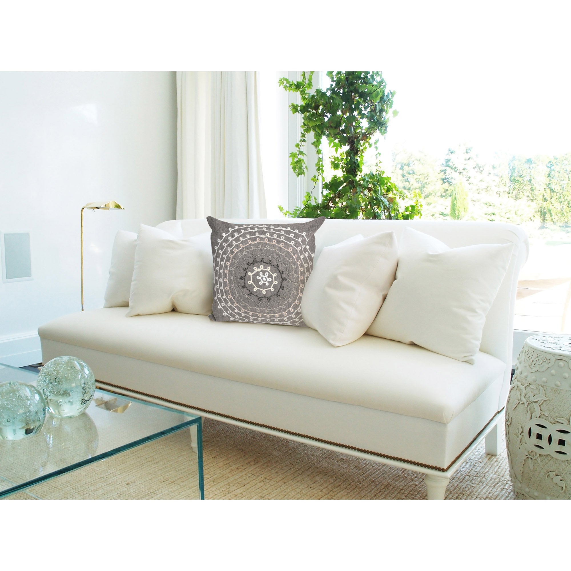 Liora Manne Visions II Indoor Outdoor Patio Accent Pillow, Ombre, 20 x 20 Inch - VMInnovations
