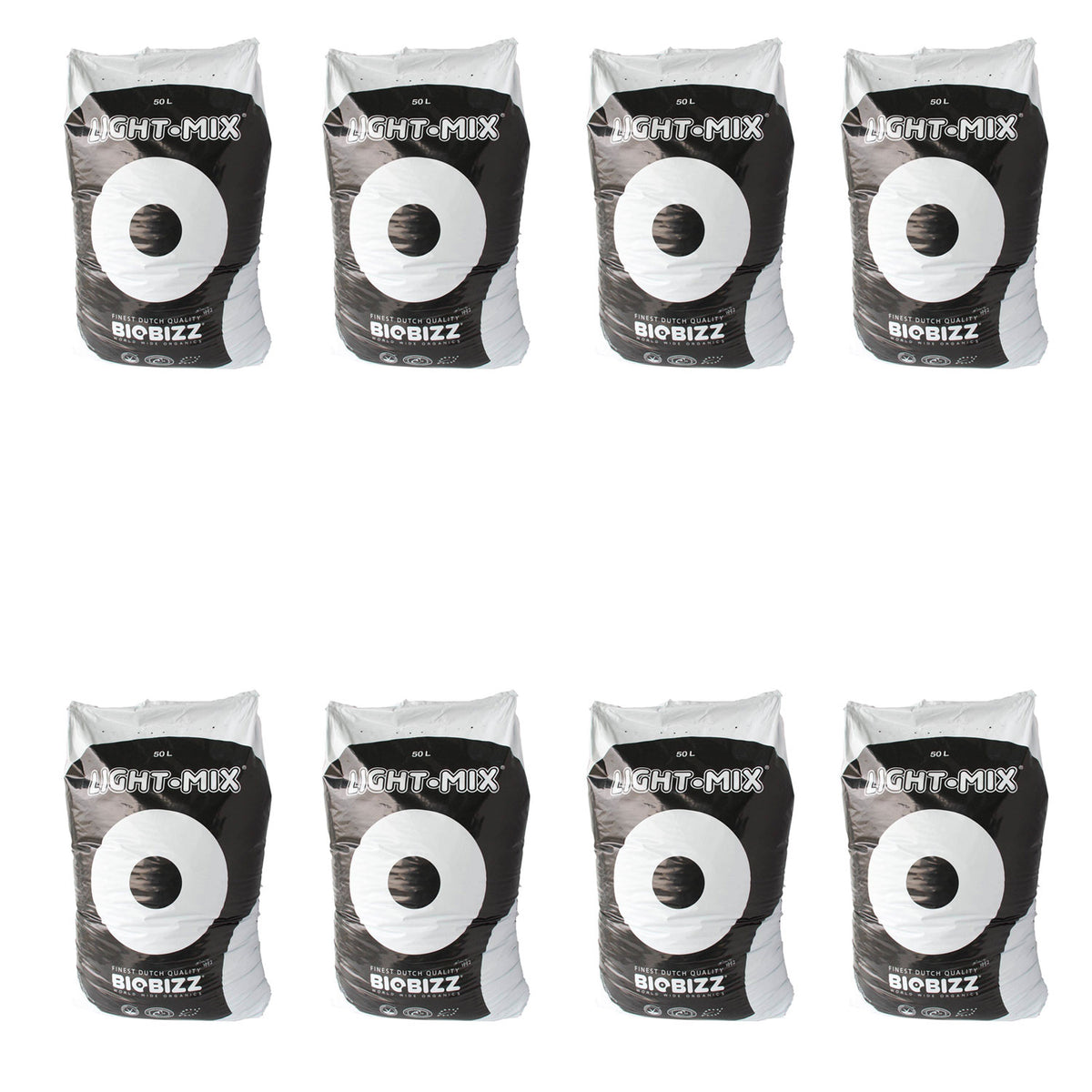 BioBizz BBLM50L Light-Mix 50L Organic Farm Plant Growing Substrate Bag (8 Pack)